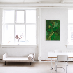 Mosbillede med naturlig mosmix i flere gr�nne toner